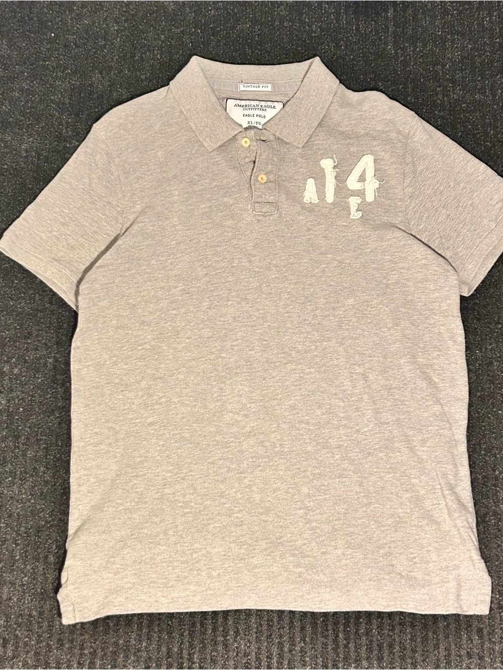 American Eagle Outfitters Gray Eagle Polo